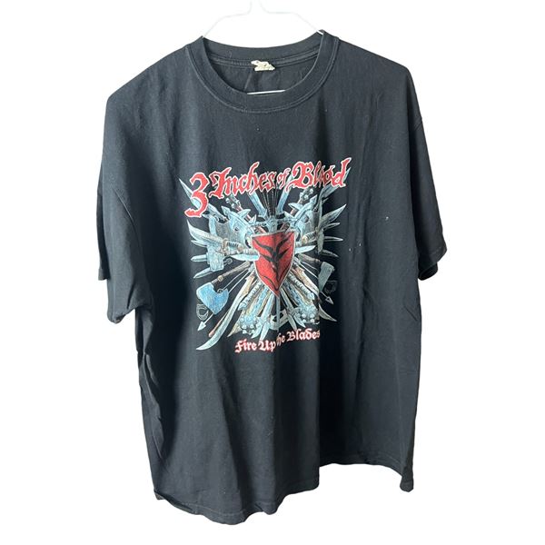 Vintage 3 inches of blood XL anvil label T-shirt 24" x 24