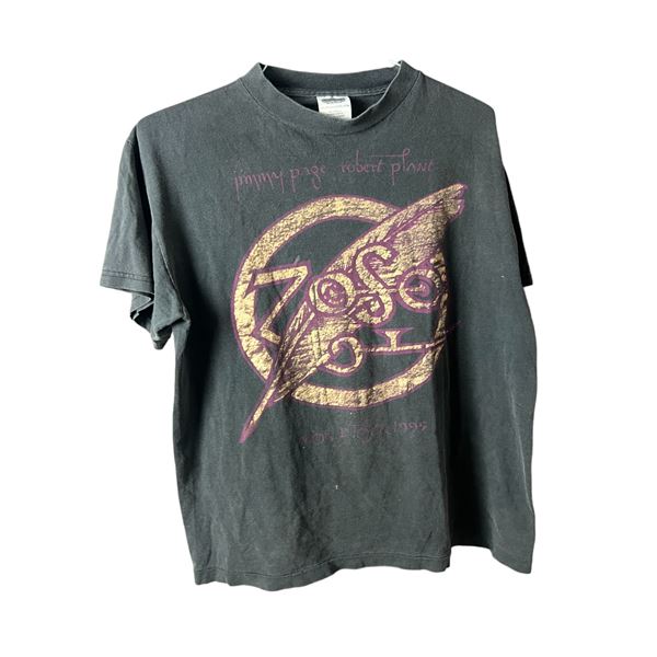 Zoso Jimmy page Led Zeppelin vintage T-shirt large size
