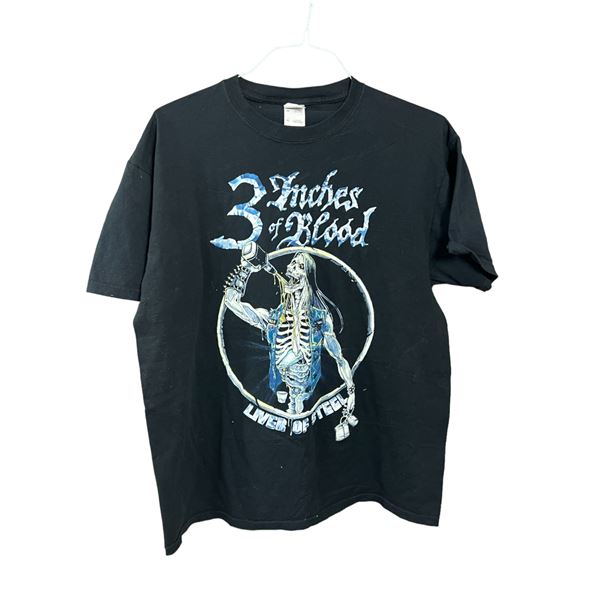 3 inches of blood liver of steel XL T-shirt 22" x 26