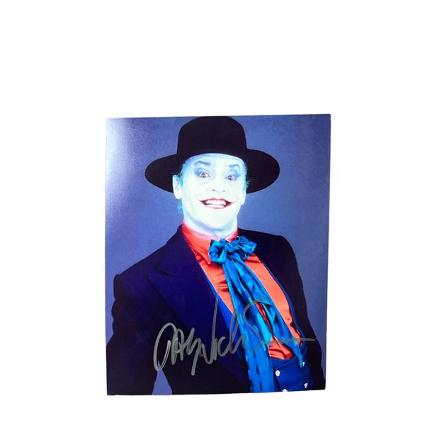 The joker Jack Nicholson signed Hollywood actor 8 x 10 photo with COA Batman
