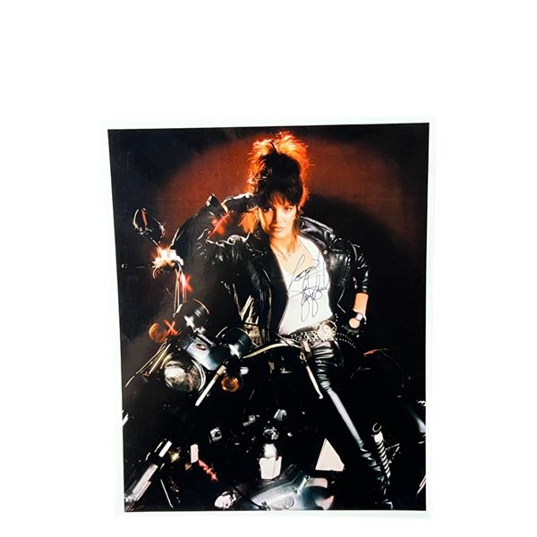 Jaclyn Smith Charlie's angels biker signed autograph 8 x 10 photo