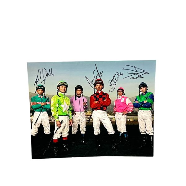 Jockey horse racing signed Group autograph 8 x 10 photo