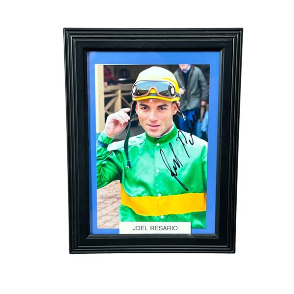 Jockey Joel Rezario horse racing signed  autograph photo