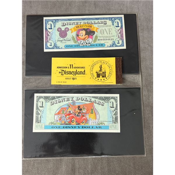 Disney World Disneyland dollar coupon 65th anniversary collection
