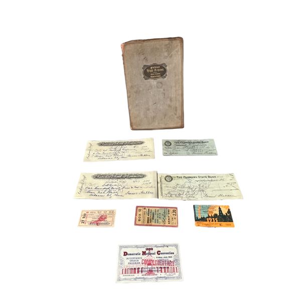 Vintage antique Fairmont collection lot ticket exposition Democratic convention