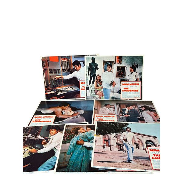 The ambushers Dean Martin vintage movie lobby card poster collection lot of seven pieces