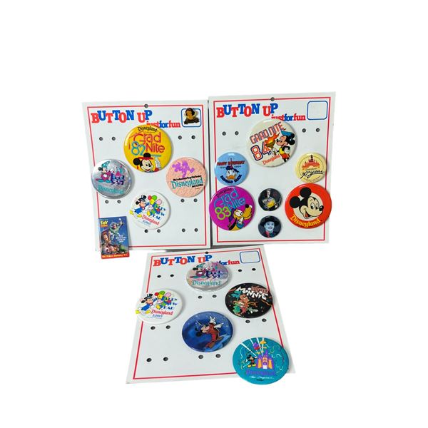 Vintage Disney pin button collection lot