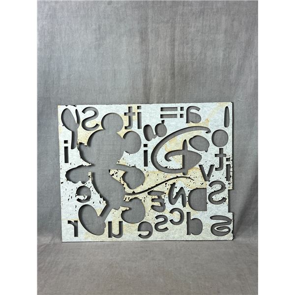 Disney Production Cutout Template Logo Letter Design Mickey Mouse