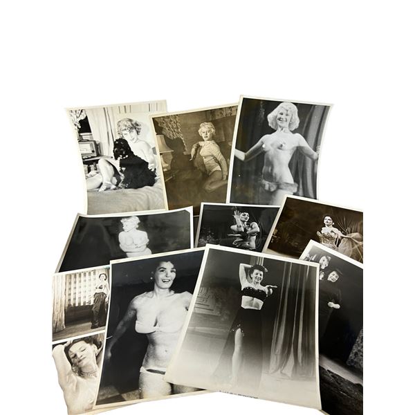 Vintage 1950's Original Burlesque Nude Pin up Model Risque Photo 8x10 Black & White Photographs
