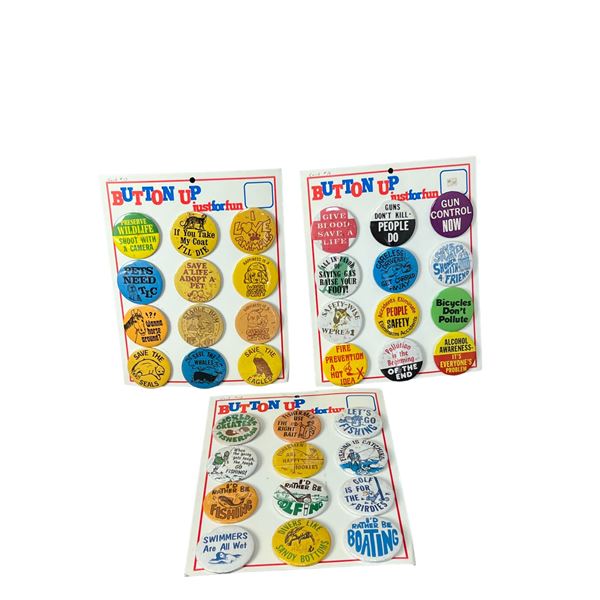 Vintage pin back button badge salesmans sample collection lot rare
