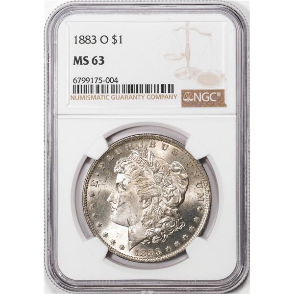 1883-O $1 Morgan Silver Dollar Coin NGC MS63