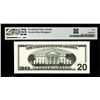 Image 2 : 1996 $20 Federal Reserve Misalignment Error Note Fr.2083-A PMG Extremely Fine 40