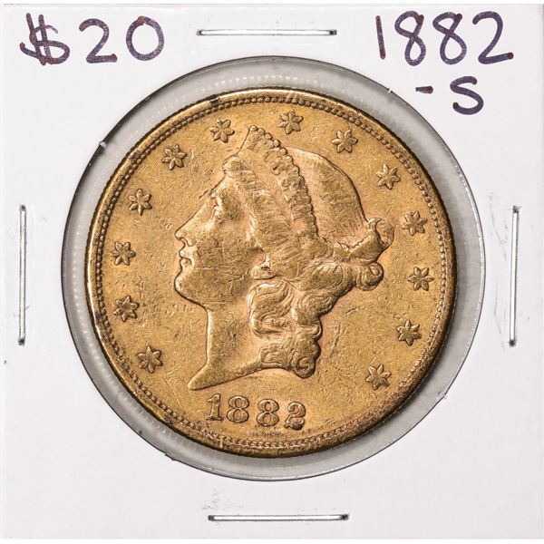 1882-S $20 Liberty Head Double Eagle Gold Coin