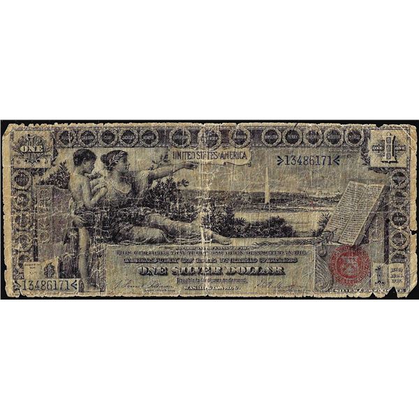 1896 $1 Educational Silver Certificate Note