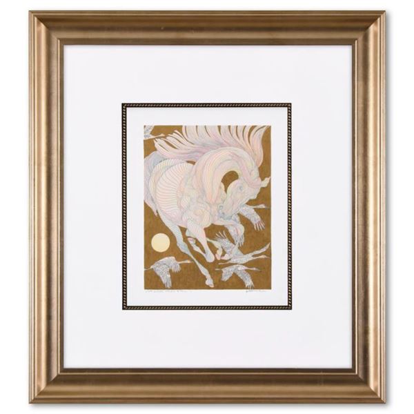 Guilaume Azoulay "Etude Quatre Grues" Original Drawing on Paper