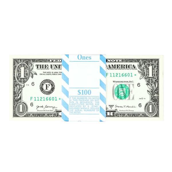 Pack of (100) Consecutive 2017A $1 Federal Reserve STAR Notes Atlanta