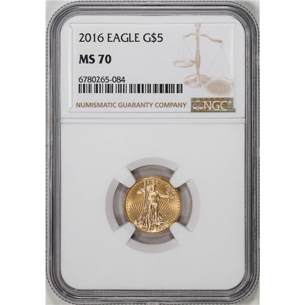 2016 $5 American Gold Eagle Coin NGC MS70
