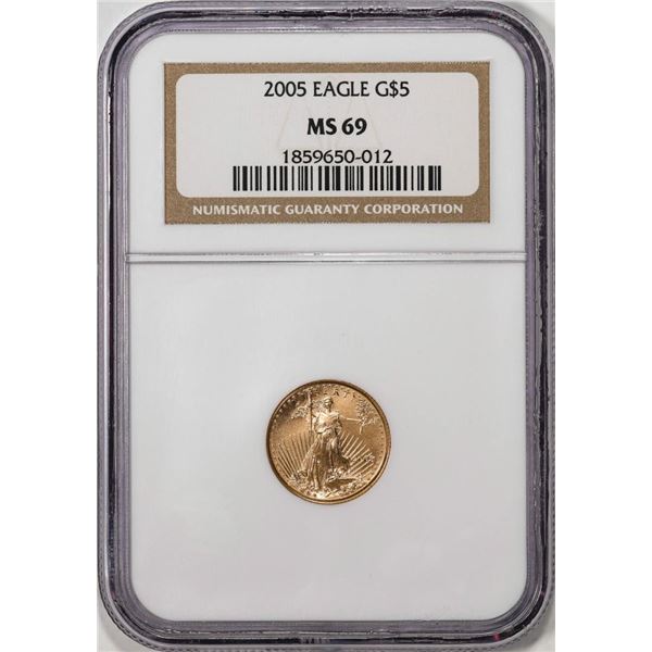 2005 $5 American Gold Eagle Coin NGC MS69