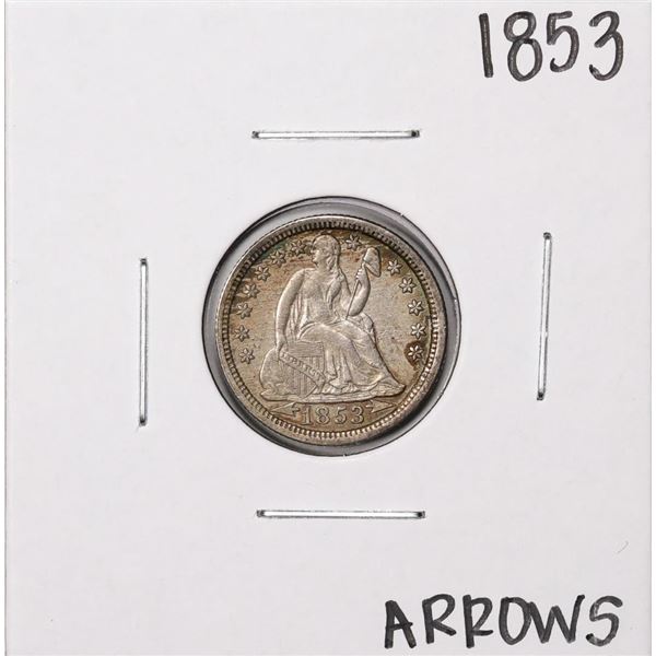 1853 w/Arrows Seated Liberty Dime Coin