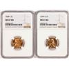 Image 1 : Lot of 1939 & 1939-S Lincoln Wheat Cent Coins NGC MS67RD