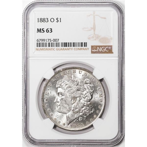 1883-O $1 Morgan Silver Dollar Coin NGC MS63