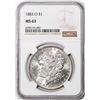 Image 1 : 1883-O $1 Morgan Silver Dollar Coin NGC MS63