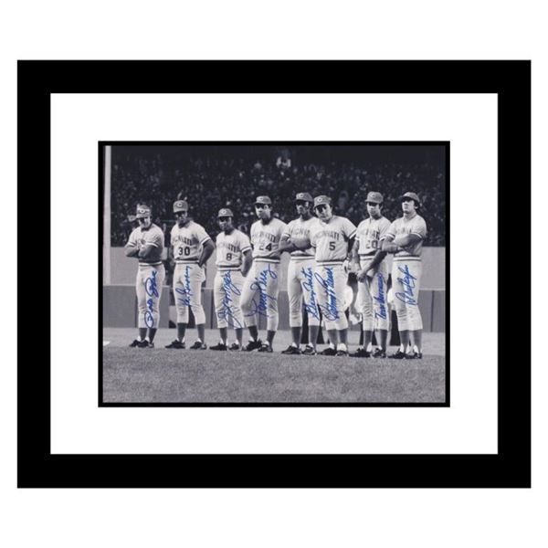 "Big Red Machine Tractor" Lithograph Signed by the Big Red Machine's Starting Eight