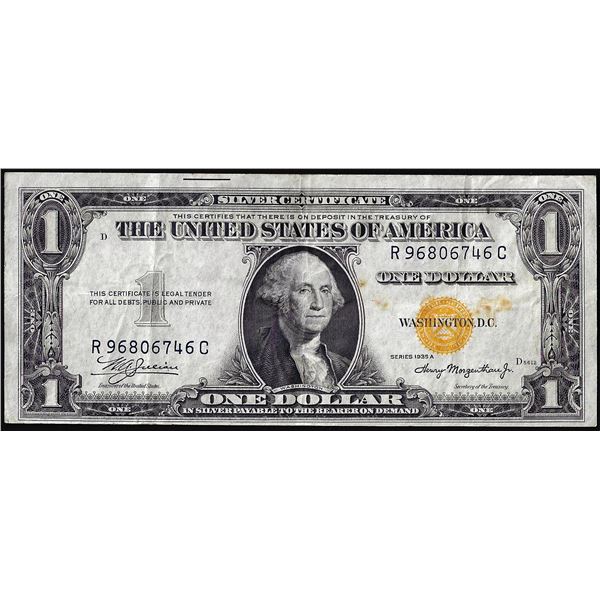 1935A $1 North Africa WWII Emergency Issue Silver Certificate Note