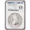 Image 1 : 2001-W $1 American Silver Eagle Coin NGCX Proof 9.9 Ultra Cameo