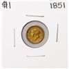 1851 $1 Liberty Head Gold Dollar Coin