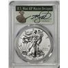 Image 2 : 2019-S Enhanced Reverse Proof $1 Silver Eagle Coin PCGS PR69 FDOI Cleveland Signature