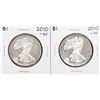 Image 1 : Lot of (2) 2010-W $1 Proof American Silver Eagle Coins