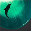 Image 2 : Wyland "Dolphin in Green" Original Watercolor on Paper