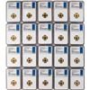 Image 3 : Lot of (20) 2022M Spain 15 Euro Cent Lynx Gold Doubloon Coins NGC MS69 FDOI