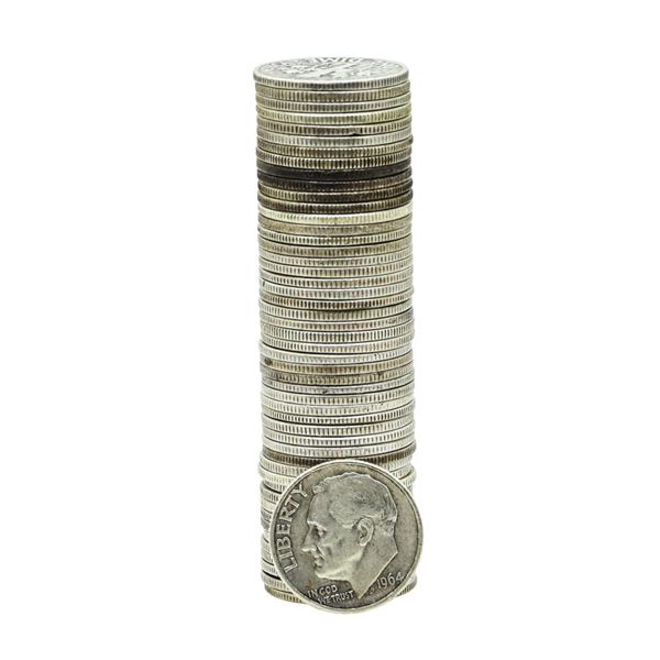 Roll of (50) Mixed Date Roosevelt Dime Coins