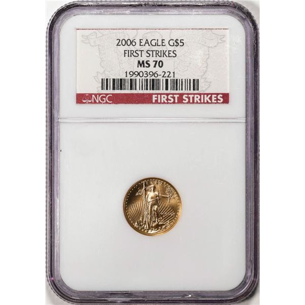 2006 $5 American Gold Eagle Coin NGC MS70 First Strikes