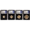 Image 1 : (4) Coin Set of 2014 American Gold Eagle NGC MS69 Early Releases Moy Signed Box #1