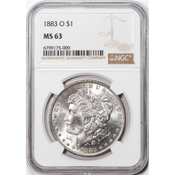 1883-O $1 Morgan Silver Dollar Coin NGC MS63