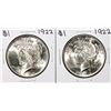 Image 1 : Lot of (2) 1922 $1 Peace Silver Dollar Coins