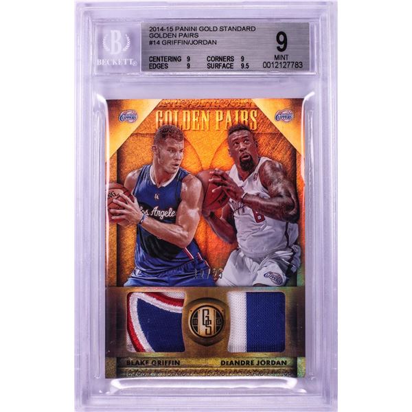 2014 Panini Gold Standard Blake Griffin & De'Andre Jordan NBA Card #14 BGS Mint 9