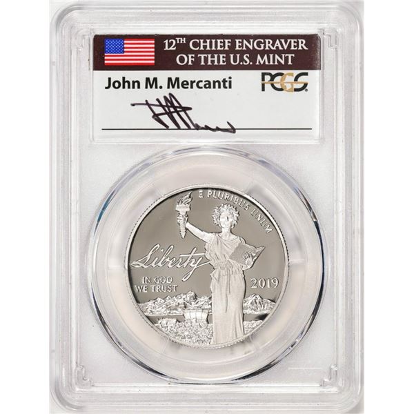 2019-W $100 American Platinum Eagle Coin PCGS PR70DCAM FDOI John Mercanti Signature