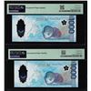 Image 2 : (2) Consecutive 2022 Philippines 1000 Piso Notes PMG Superb Gem Uncirculated 67EPQ