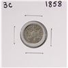Image 1 : 1858 Three Cent Piece Silver Coin