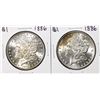 Lot of (2) 1886 $1 Morgan Silver Dollar Coins