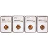 Image 1 : Lot of (4) 1937-D Lincoln Wheat Cent Coins NGC MS67RD