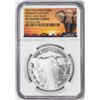 Image 1 : 2015 Tanzania 1000 Shillings Serengeti Elephant Big 5 Silver Coin NGC PF70 Ultra Cameo