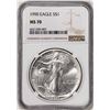 1990 $1 American Silver Eagle Coin NGC MS70