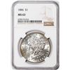 Image 1 : 1886 $1 Morgan Silver Dollar Coin NGC MS63