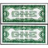 Image 2 : Lot of (2) 1928A $1 Funnyback Silver Certificate Notes