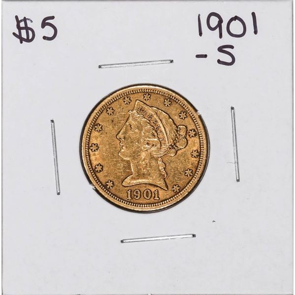 1901-S $5 Liberty Head Half Eagle Gold Coin